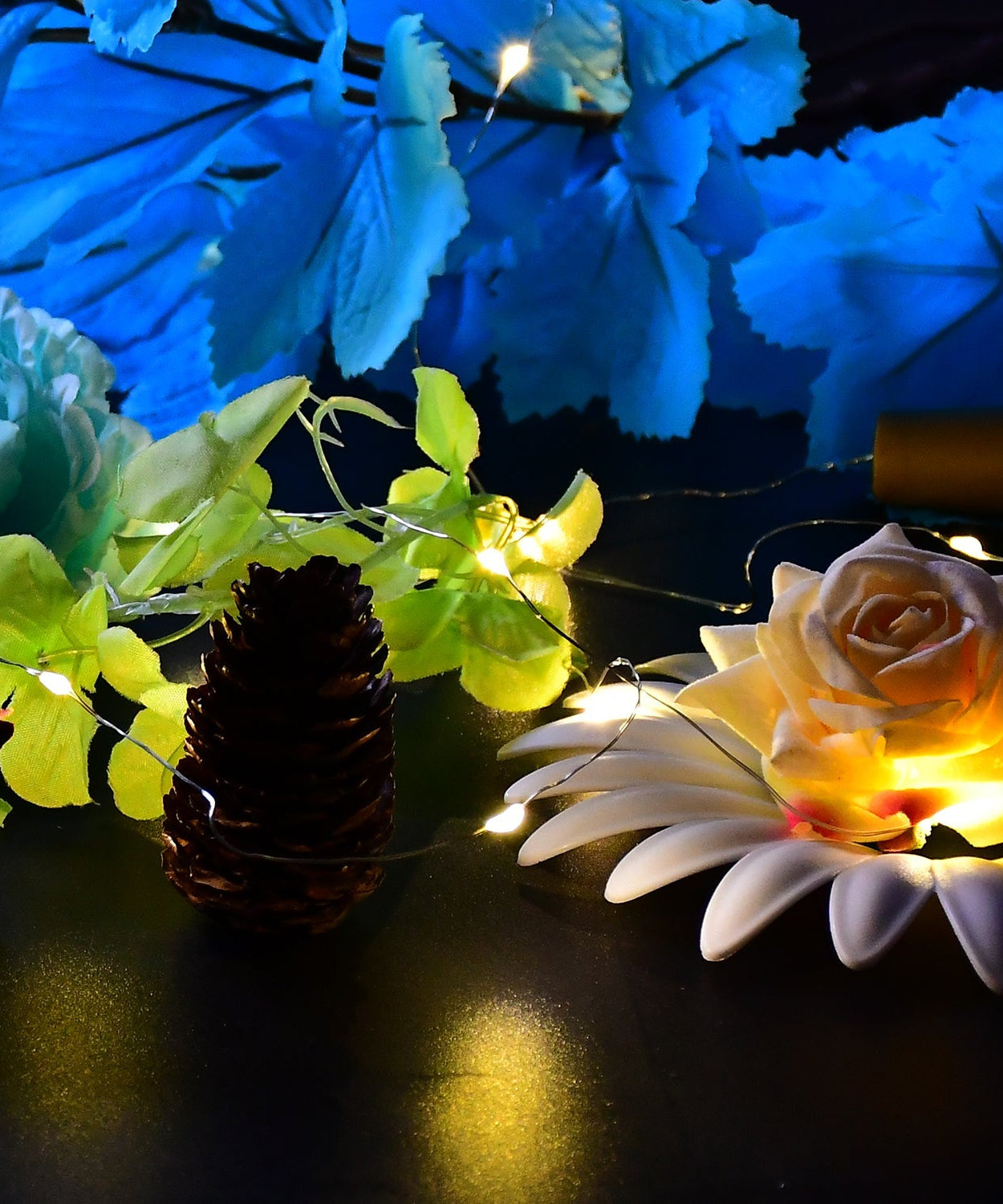 Copper wire string lights for wine bottles, LED