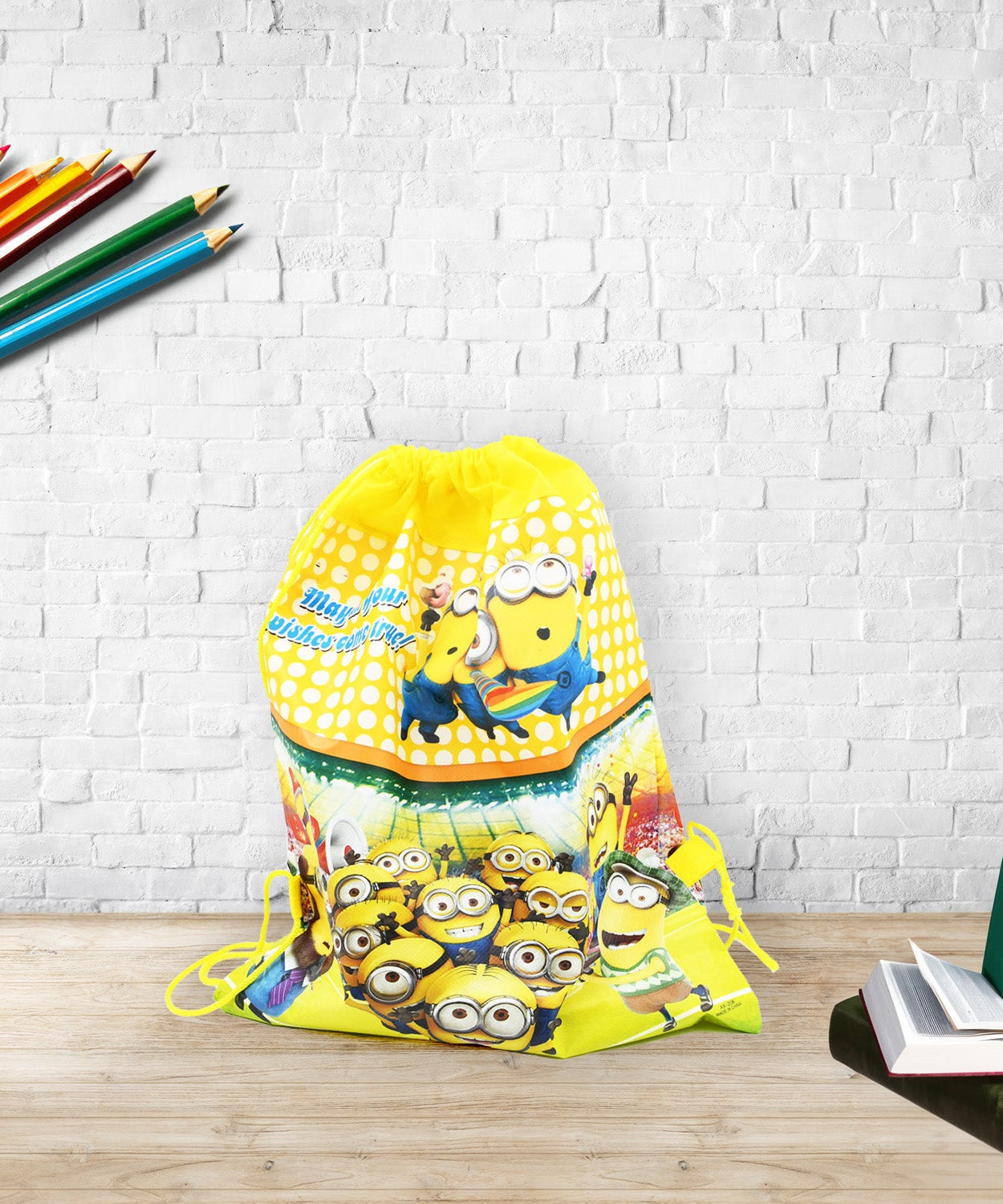 Drawstring backpack for kids' party favors