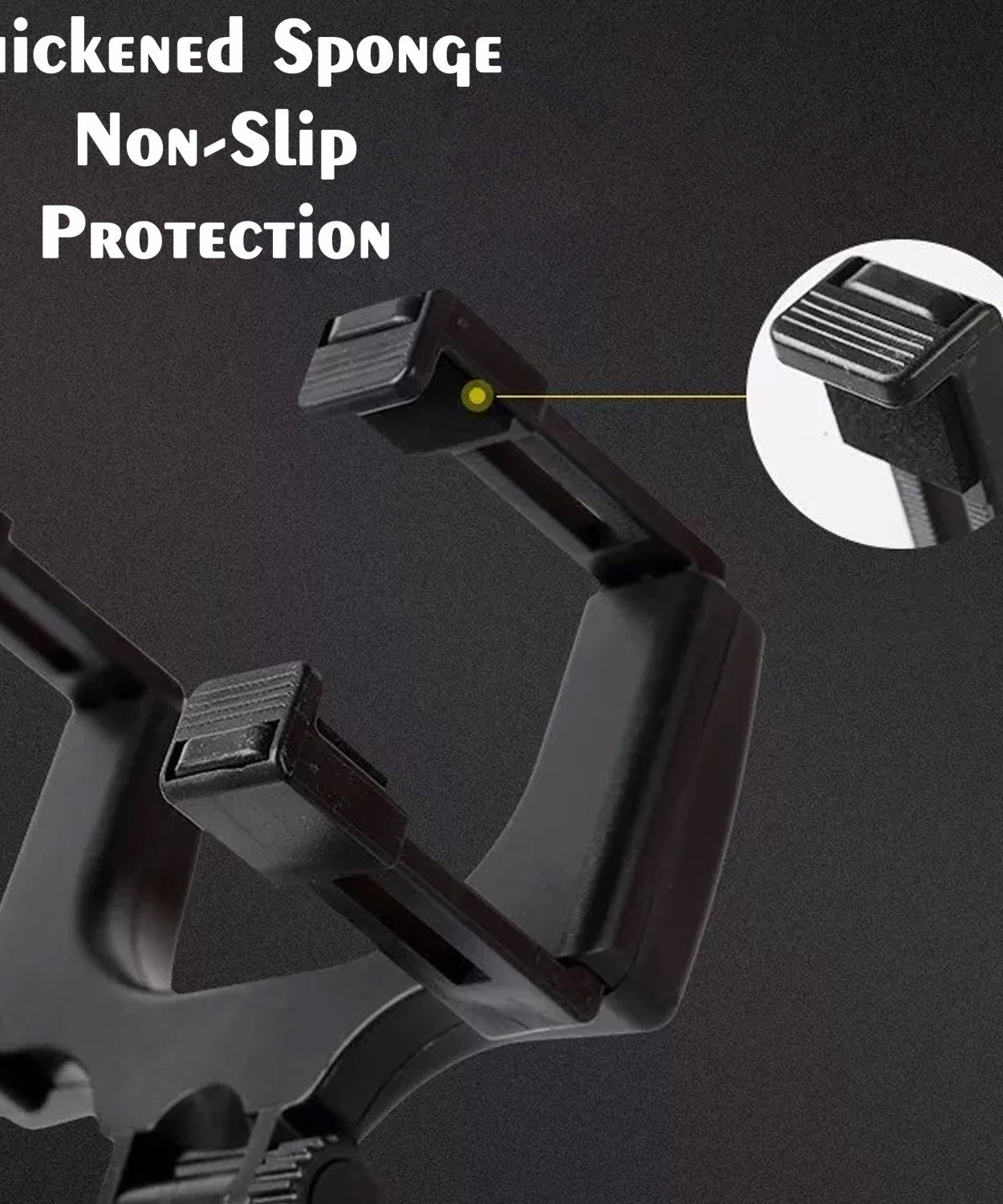 Universal rear view mirror mobile phone holder for easy installation and use