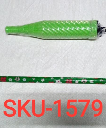 Cotton mop with wooden handle, designed for cleaning bottles and containers.