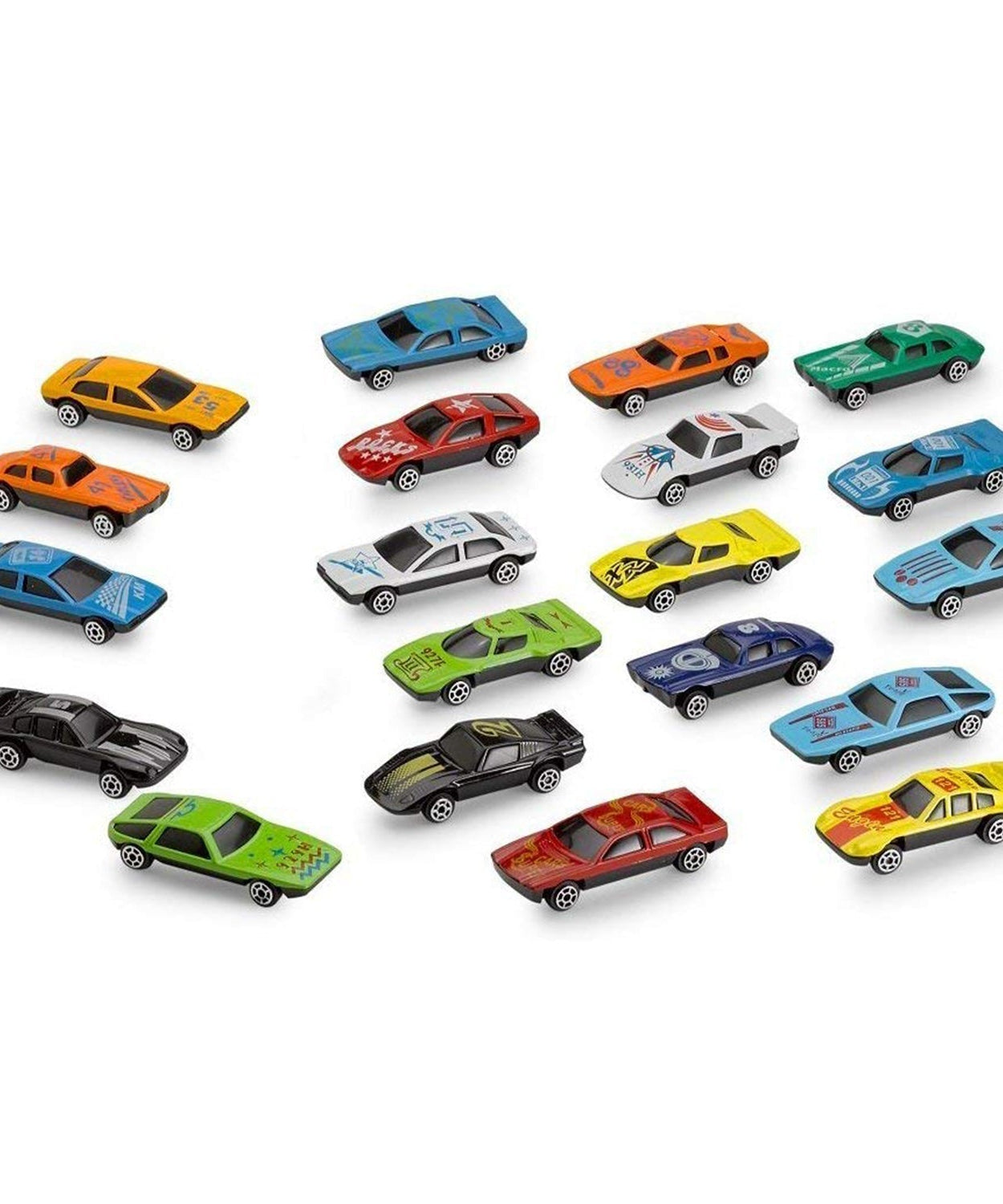 25-piece set of Super Racer toy cars, featuring a variety of car designs and colors
