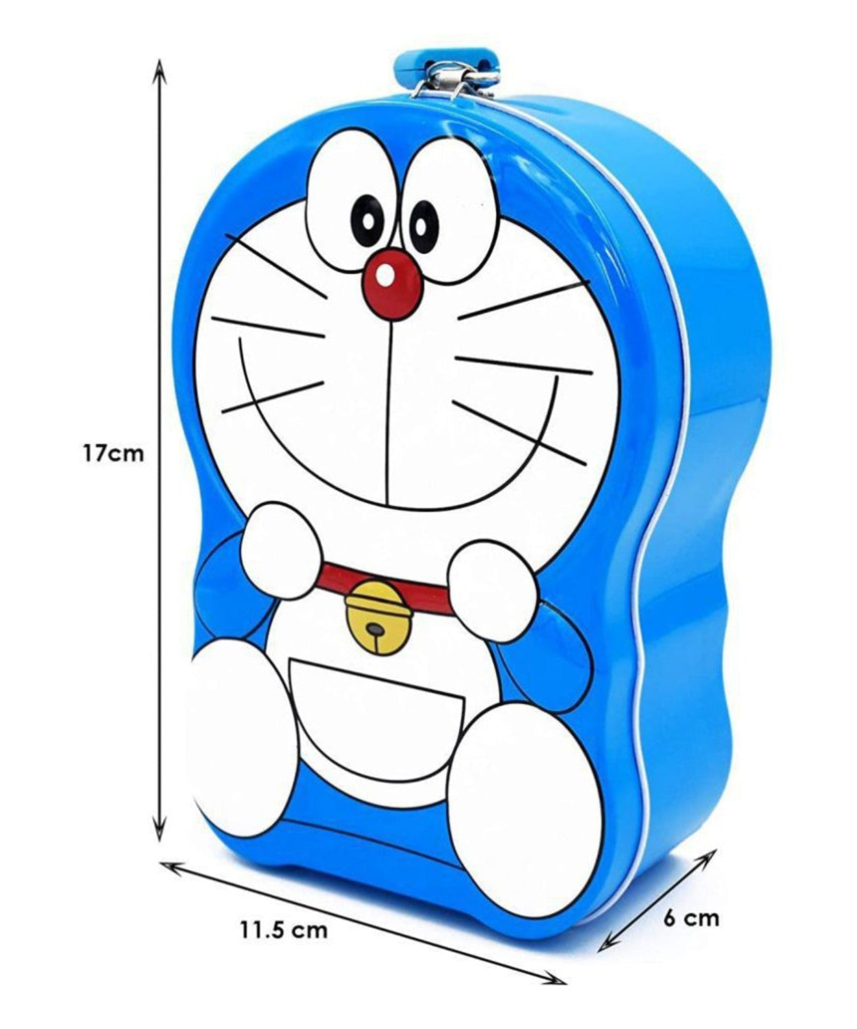 Metal money box with cartoon character design for children to save coins