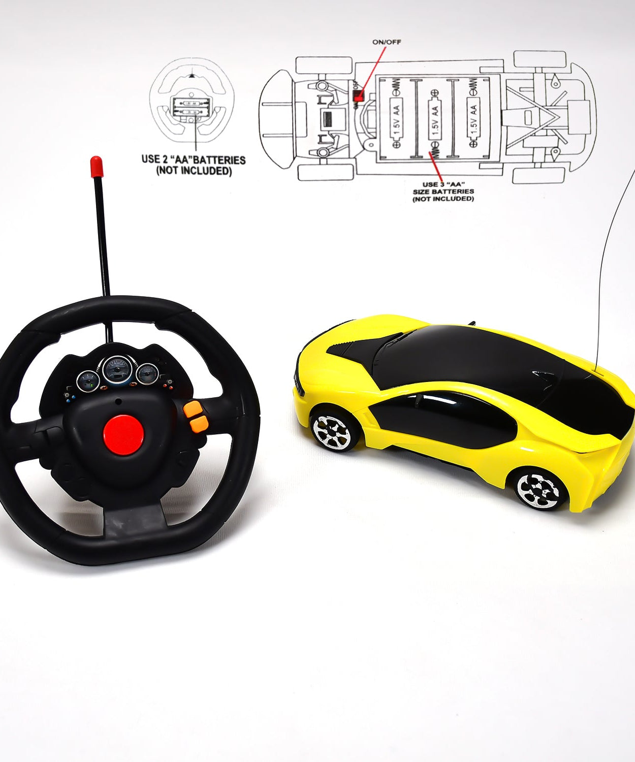 Attractive remote control car for children.