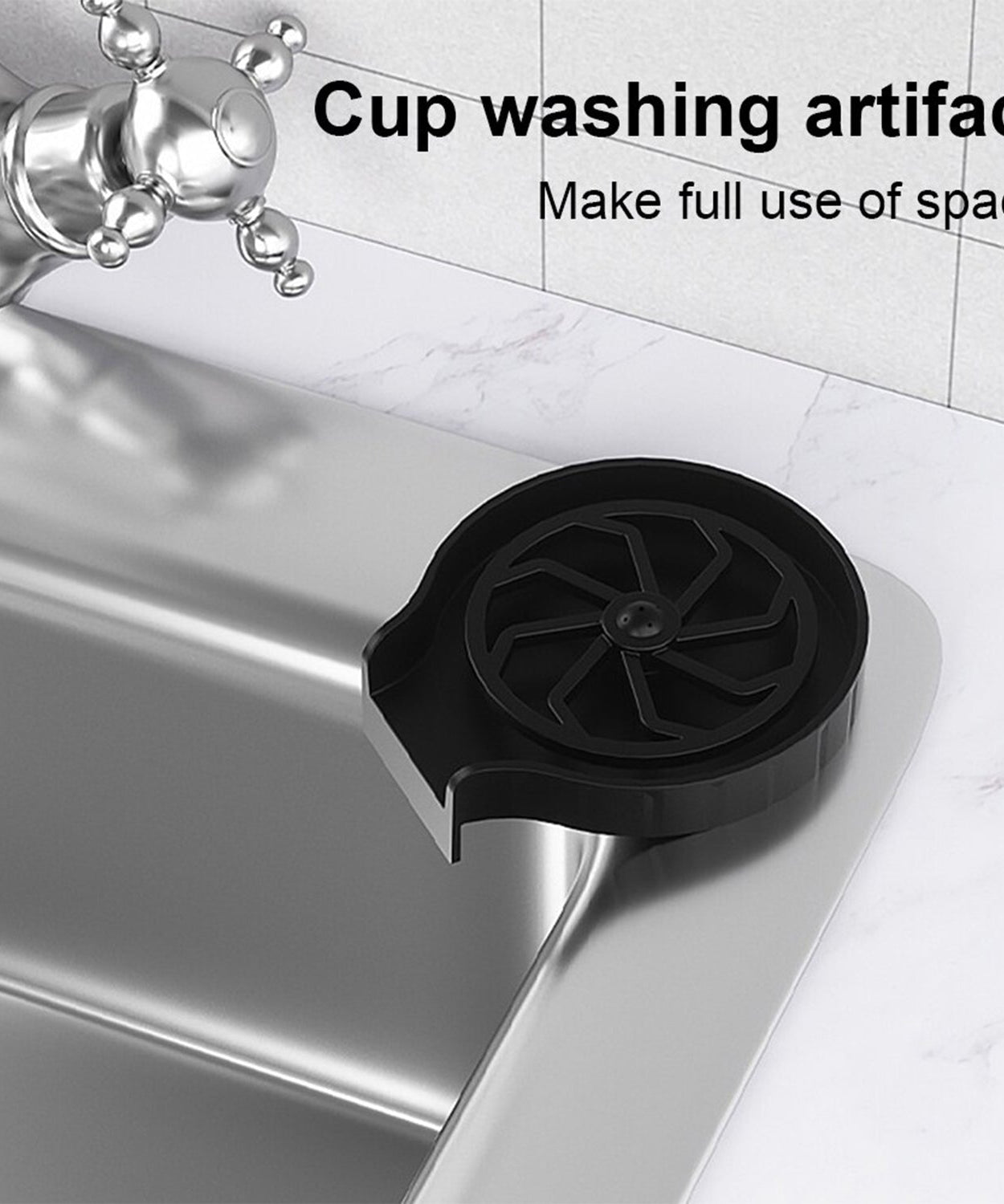 Sink cup washer