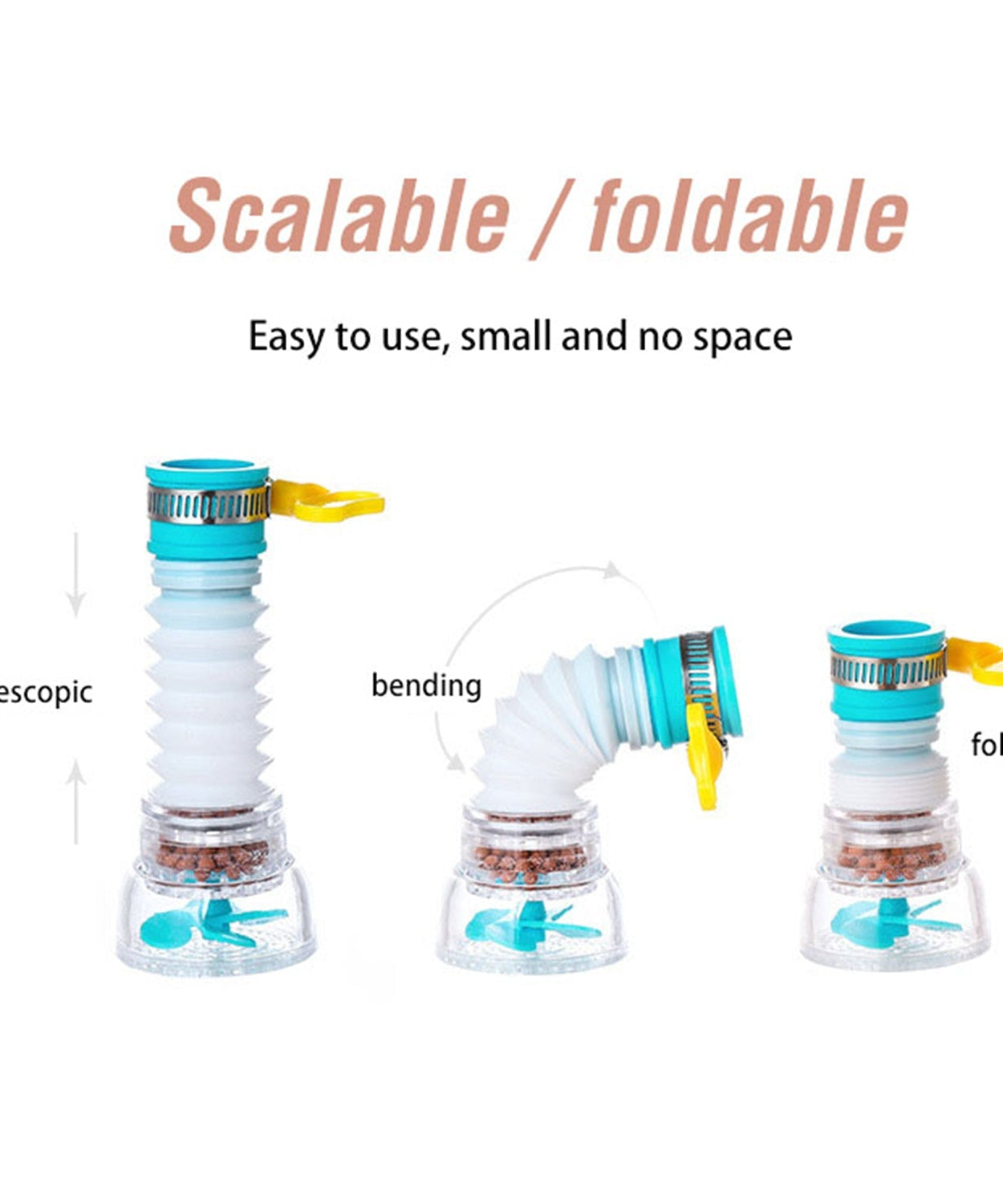 Water valve with splash control and expansion