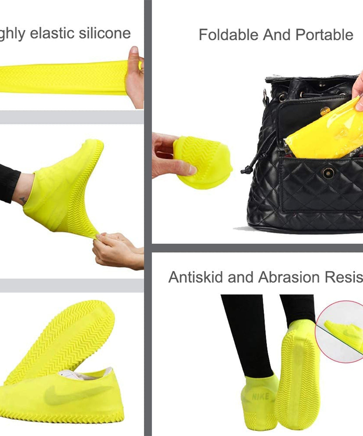 Small anti-skid shoe covers, perfect for rain and bike riding