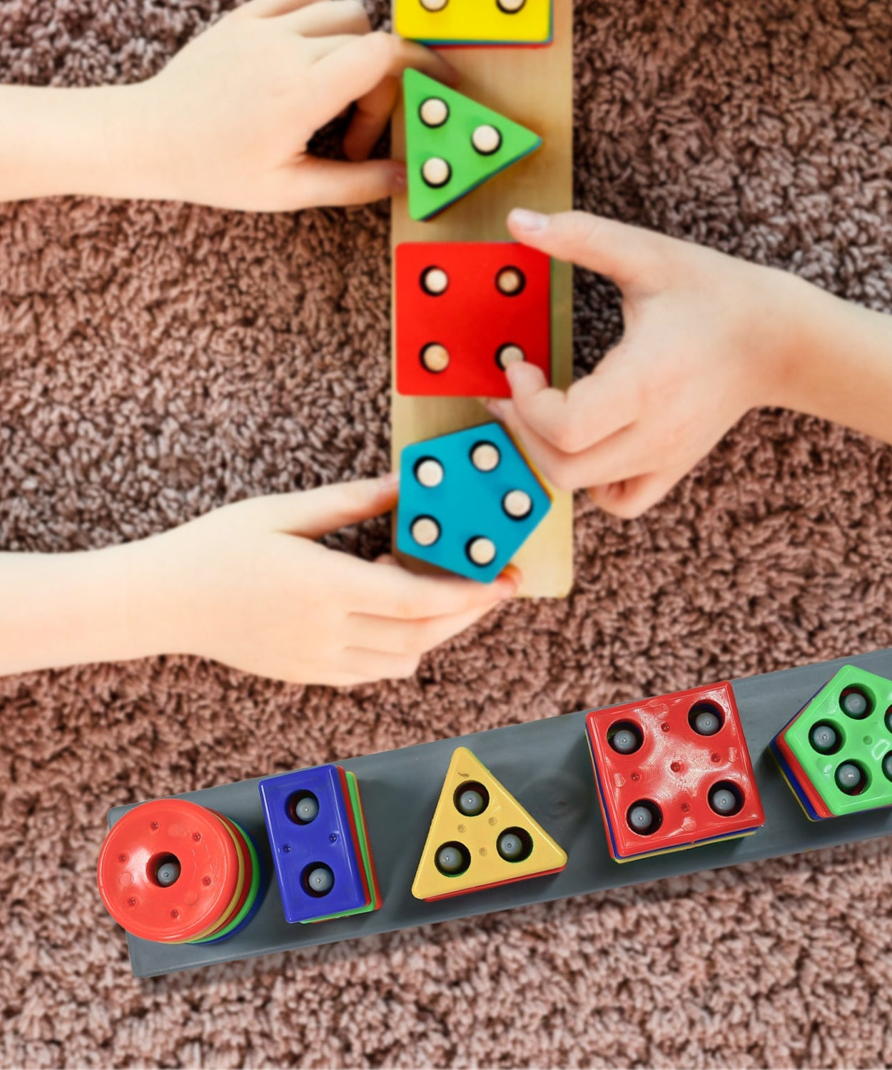 5-angle matching column blocks for preschool learning