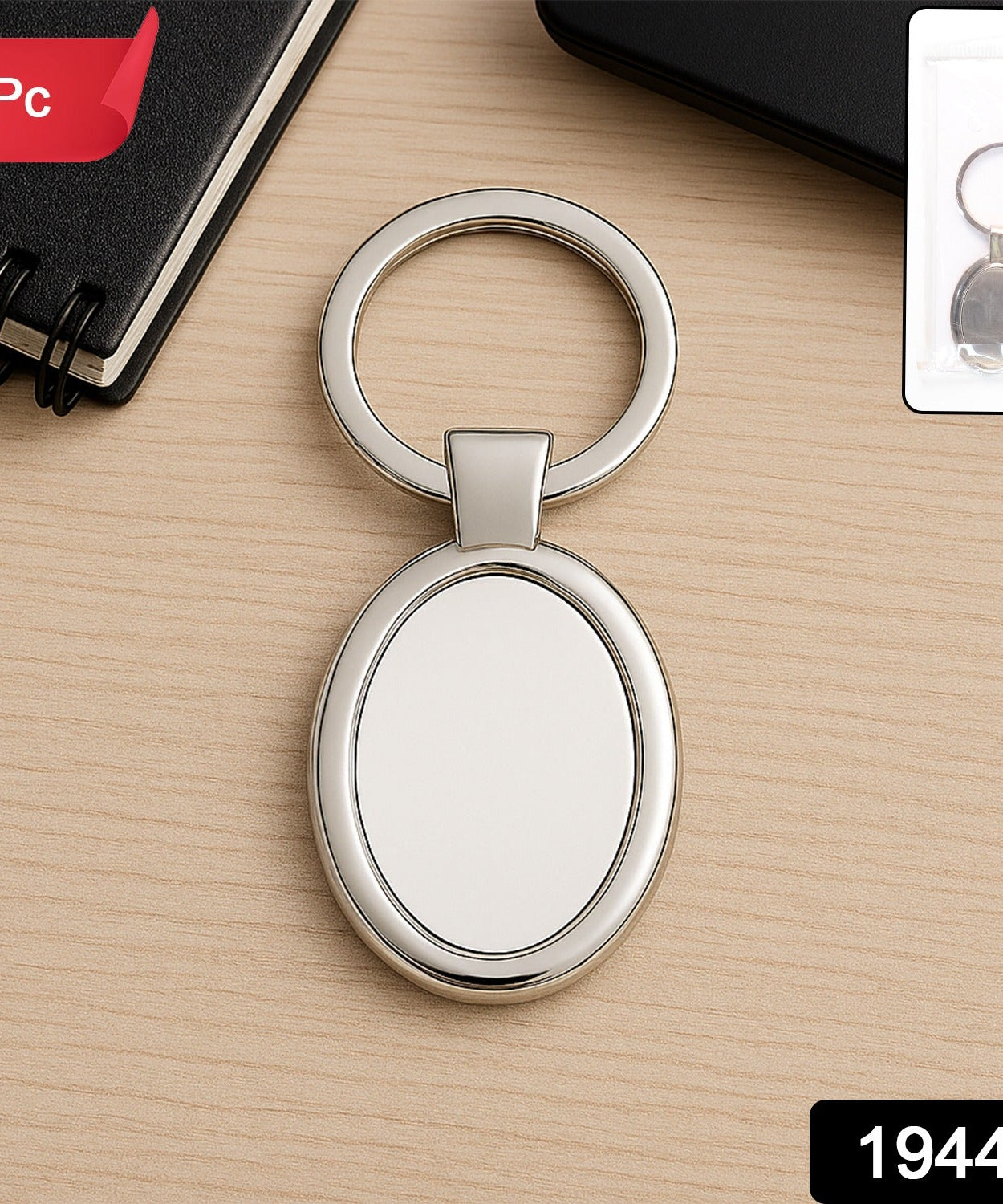  Oval Shape Metal Key Ring Holder