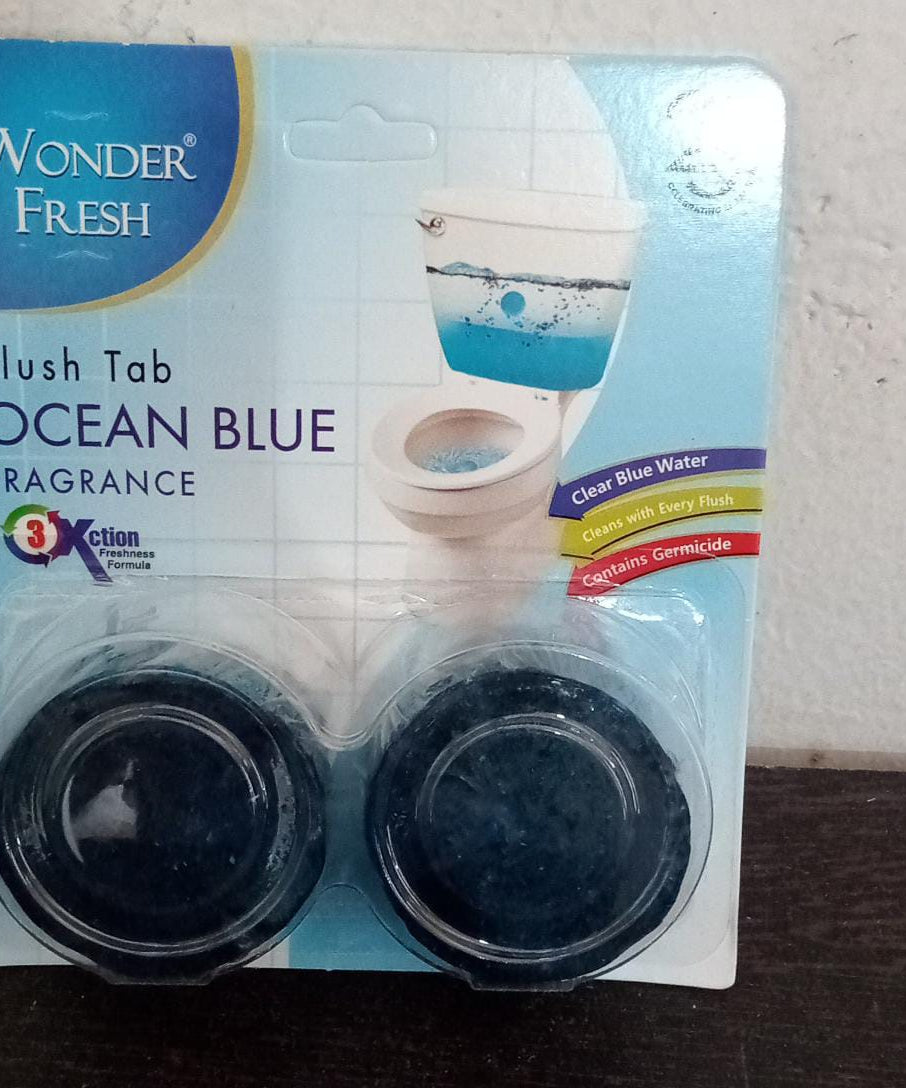 Ocean blue toilet flush tabs for 100-gram cleaning