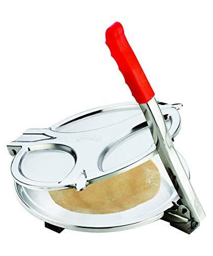 Efficient papad and puri maker with durable stainless steel construction.