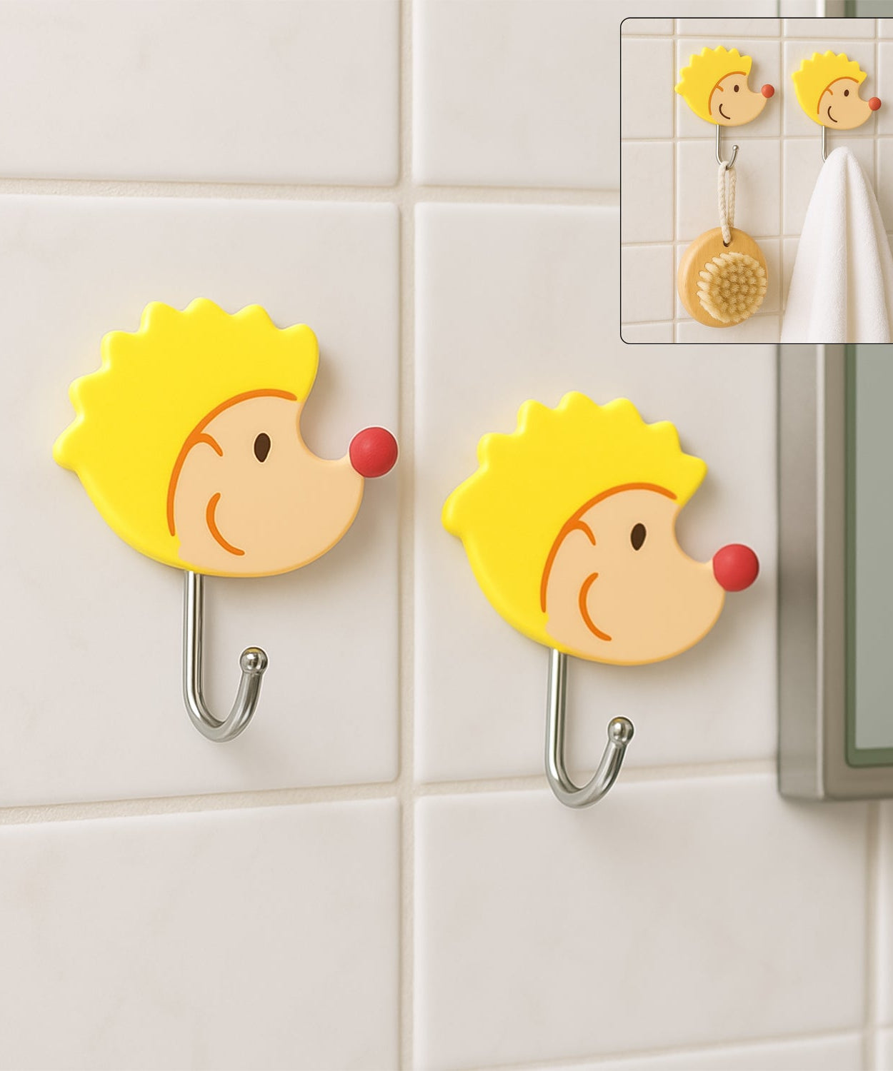 Multipurpose Self-Adhesive Hooks (Heavy Duty): Bathroom, Kitchen, Office