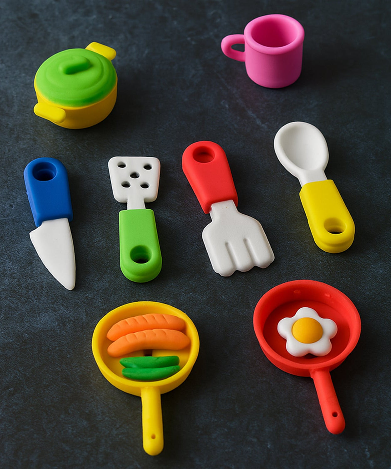 Fancy & Stylish Mini Erasers for Kids (8 Pc Set) - Fun Designs, Party Favors