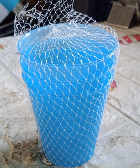 Reusable Plastic Drinking Tumblers - 4-Piece Transparent Water Cup Set for Kitchen & Dining