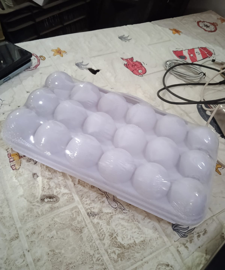 18 Grid Egg Holder Storage, Shock-Proof Egg Container with Buckle, Egg Carrier, Egg Tray, Egg Shelter, Effective Full Seal, Egg House use for Fridge, Camping, Kitchen