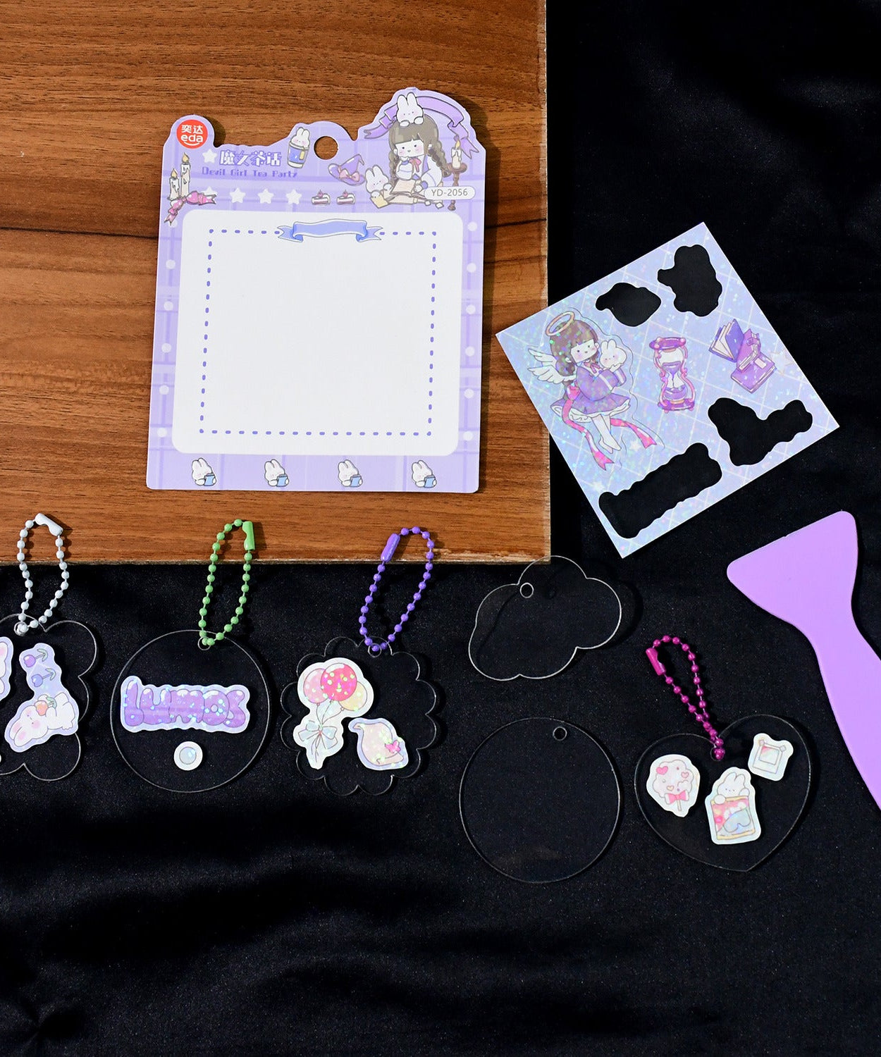 DIY Shrink Art Keychain Making Kit for Kids (1 Set)