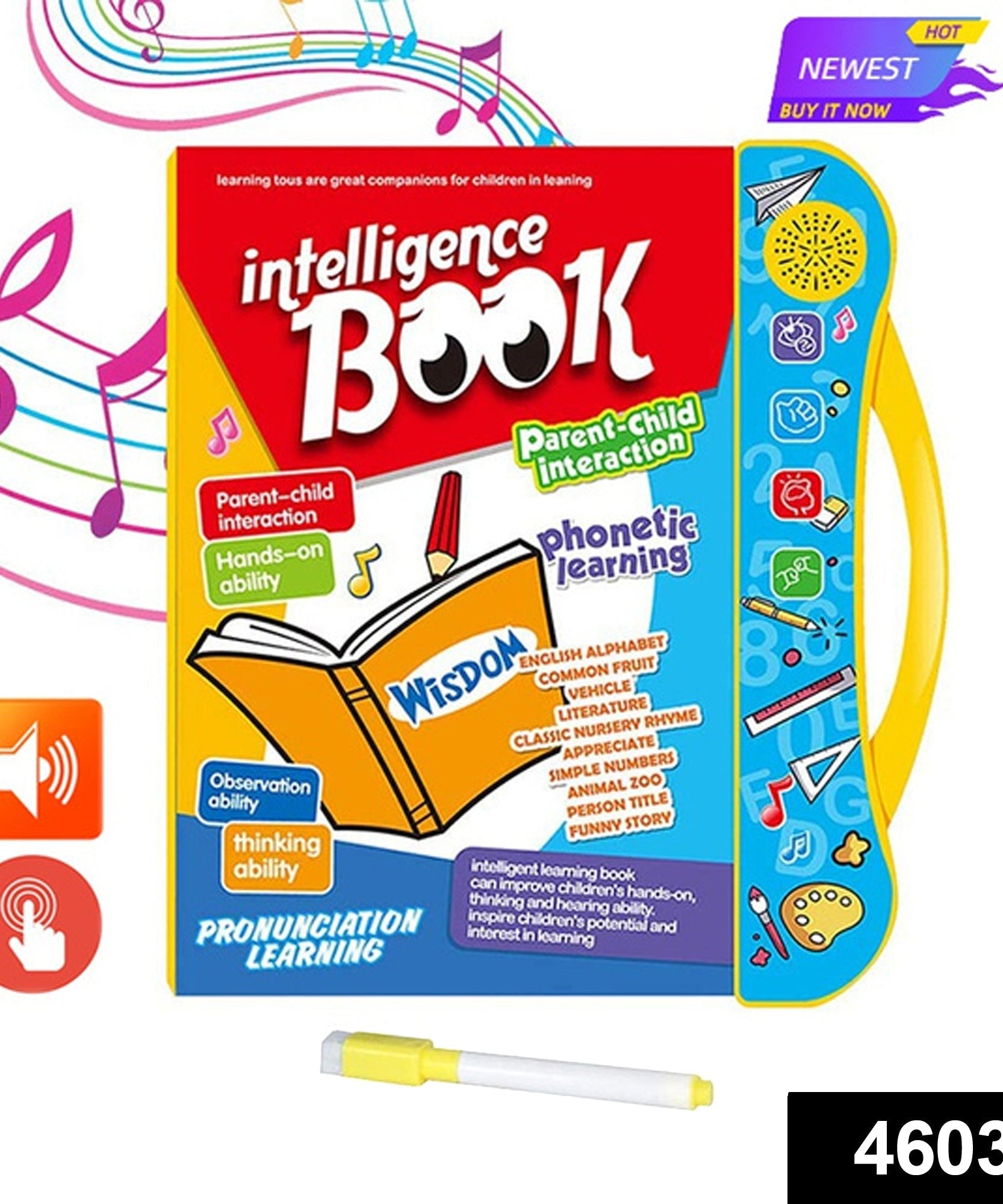 Kids' musical learning book, colorful and educational