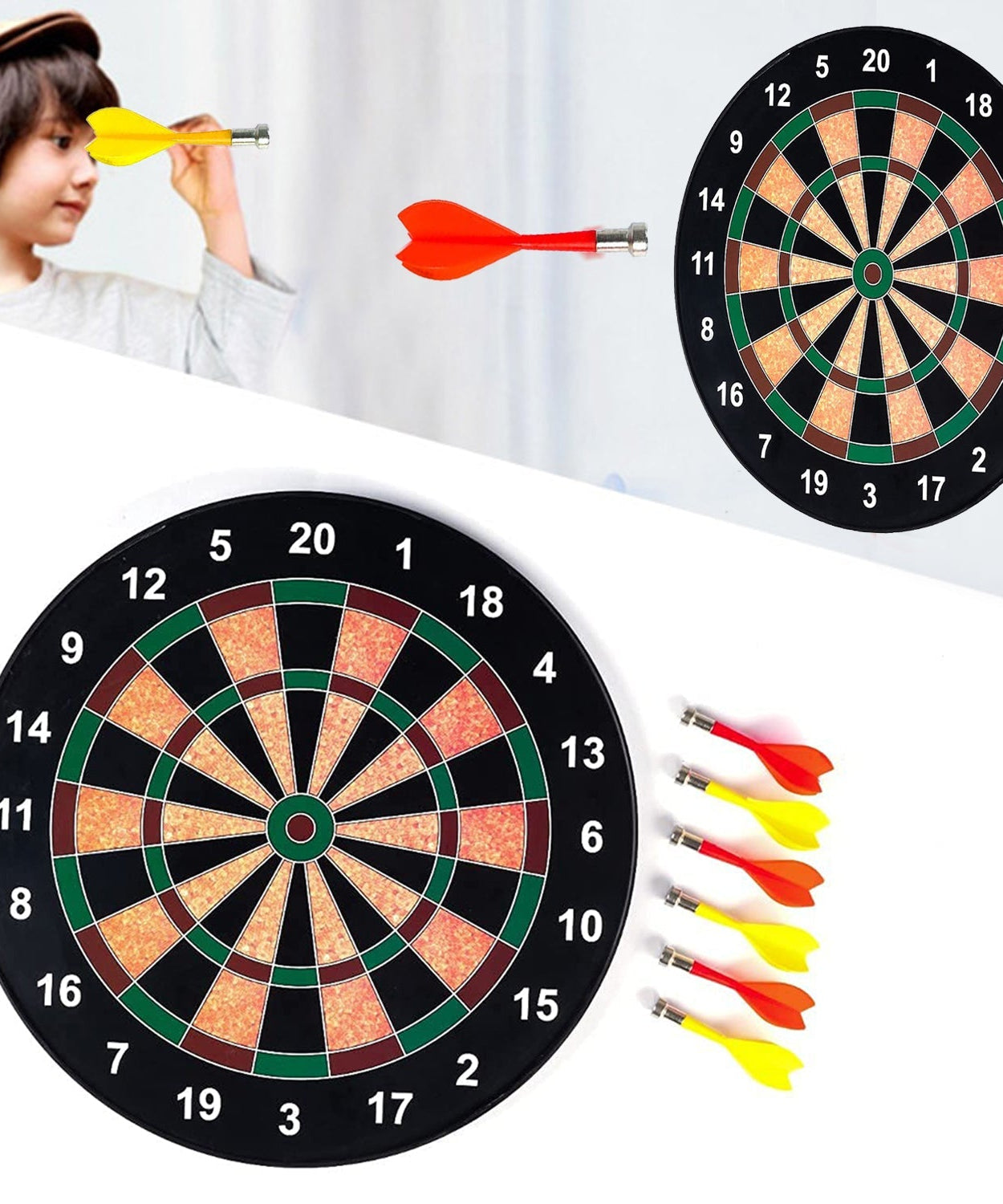 Magnetic score dartboard set, perfect for portable gaming