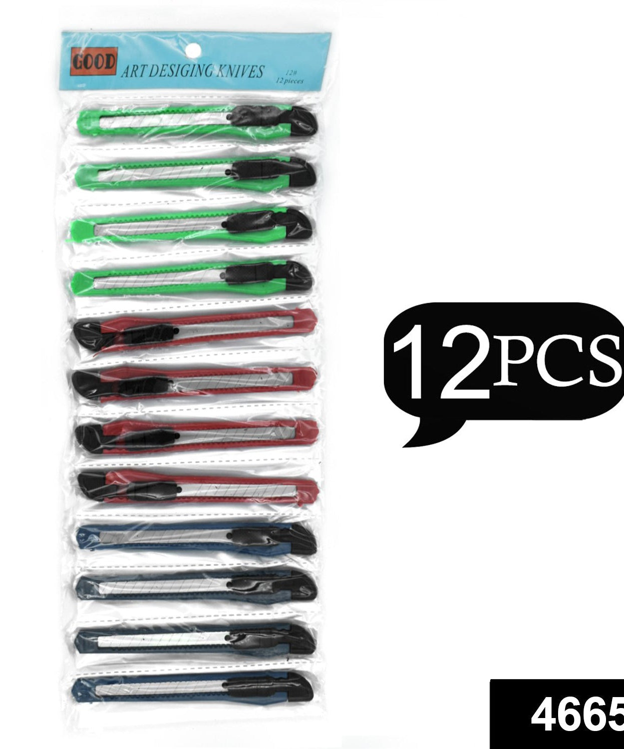 Standard quality paper cutter knives, 12 pieces