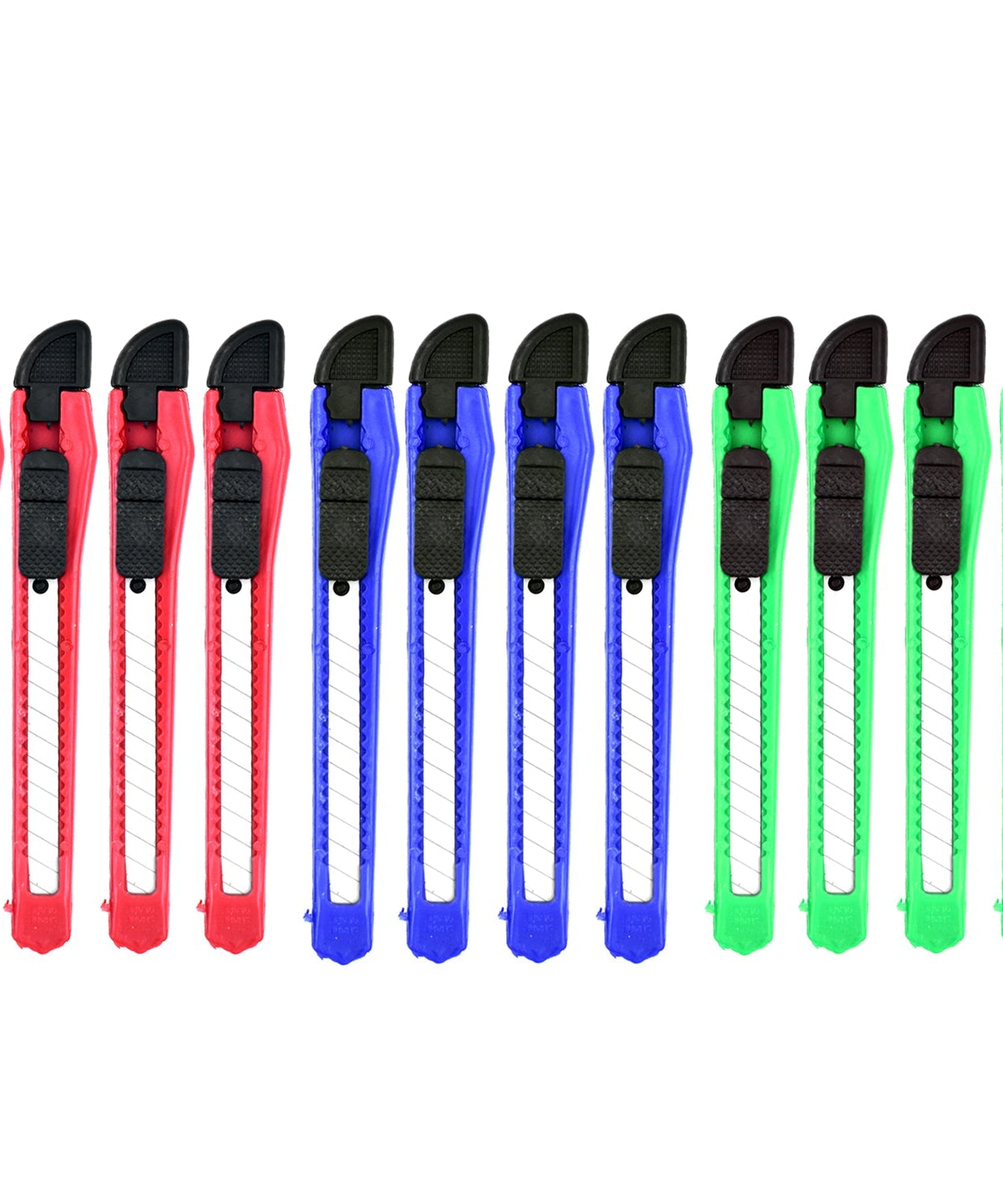 Set of 12 standard quality paper cutter knives