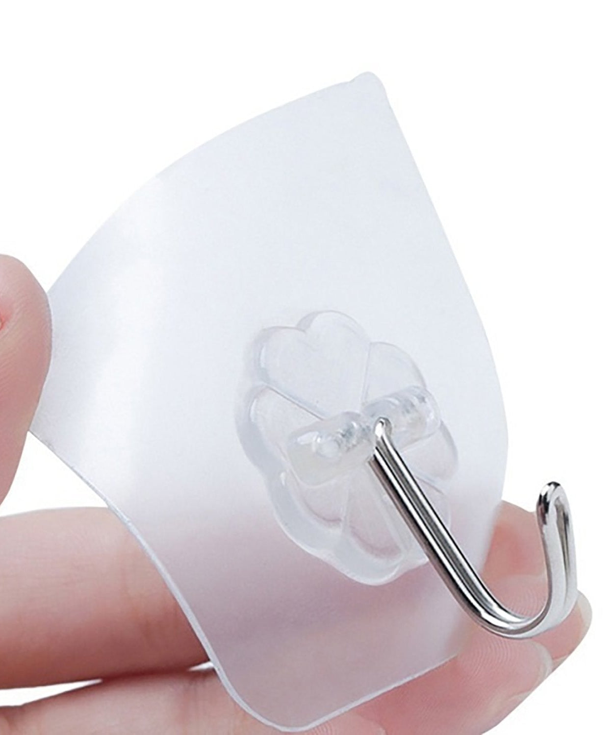 Small stainless steel adhesive wall hooks for multipurpose use