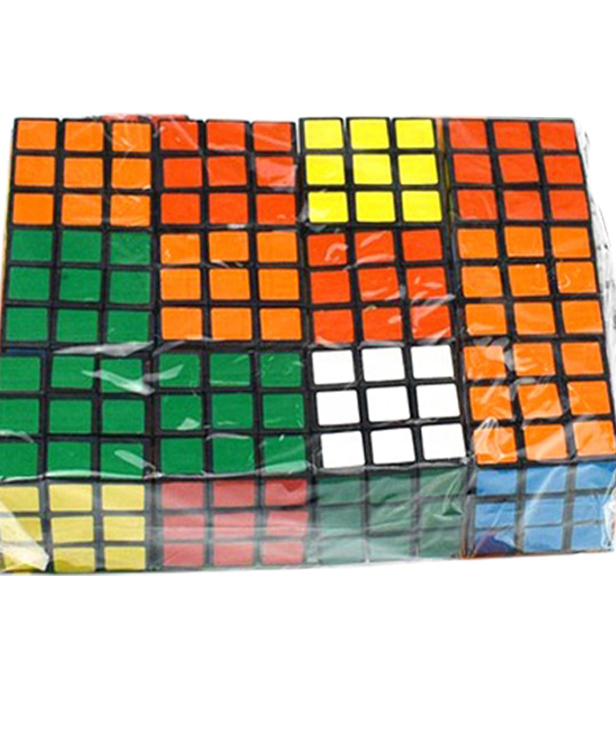 Multicolor speed cube showing different color patterns