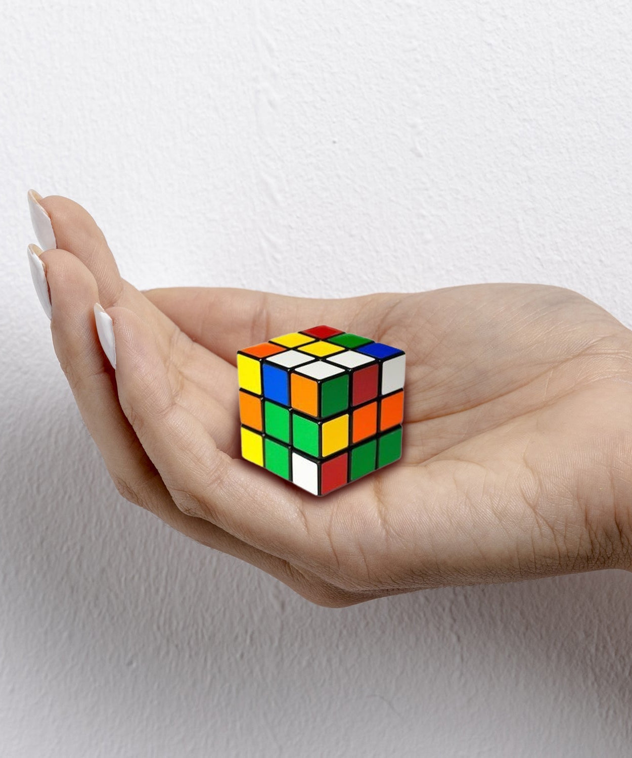 multicolor cube demonstrating fast rotation