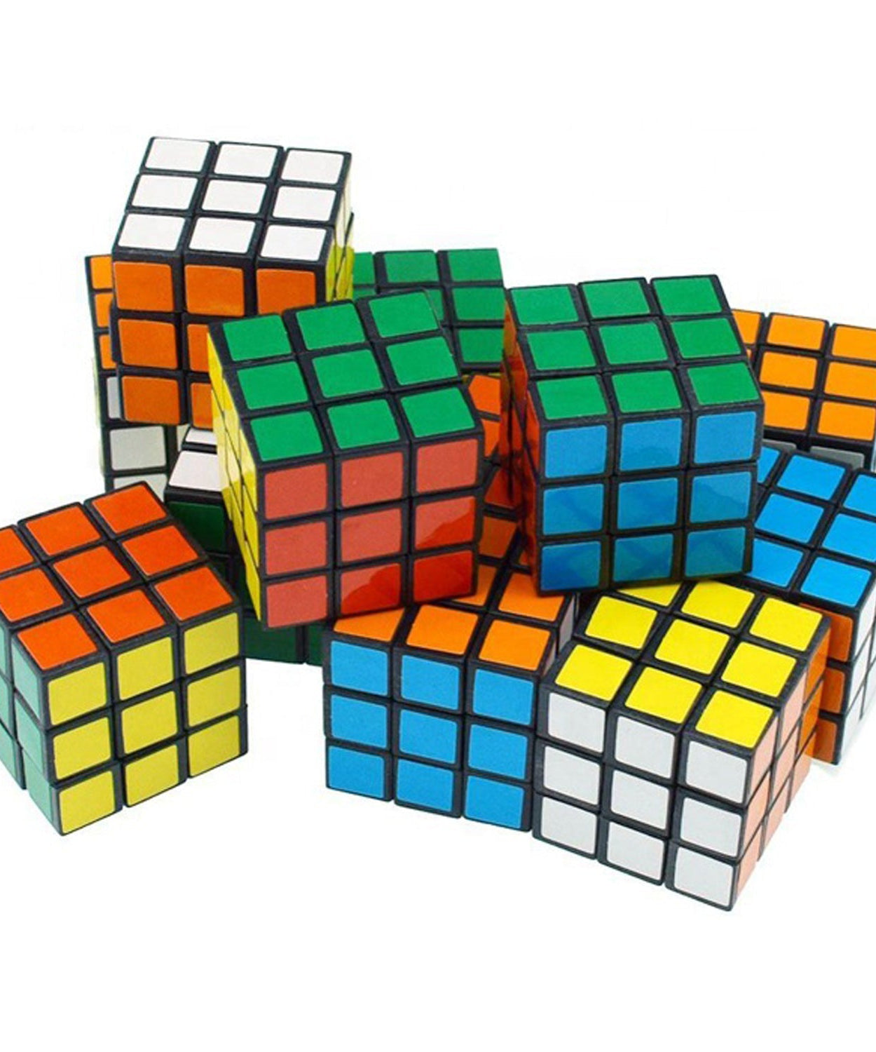 Multicolor cube set with various color designs