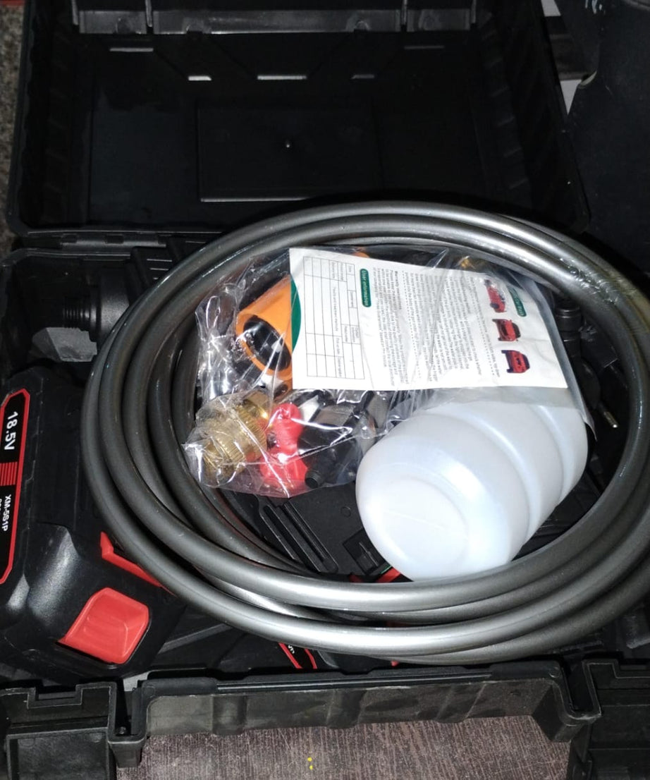 Double Battery 18.5V Rechargeable Electric, Car Washer Gun (1 Set)