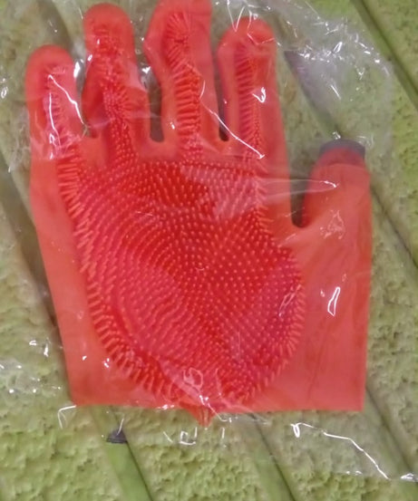 Silicone Glove with Multi-Function Blade for Cutting and Cleaning Vegetables Fruit and Other Cultures Gardening Tool (1 Pc)