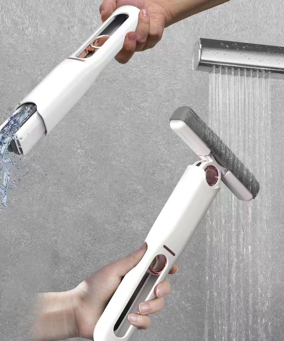 Portable Self-Squeeze Short Mop, Mini Hand Wash-Free Strong Absorbent Mop with 1 Cotton Head, Cleaning Sponge For Bathroom Kitchens Table