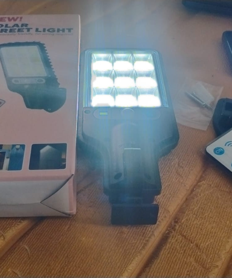 High-Power Solar LED Street Light with Motion Sensor & Remote Control