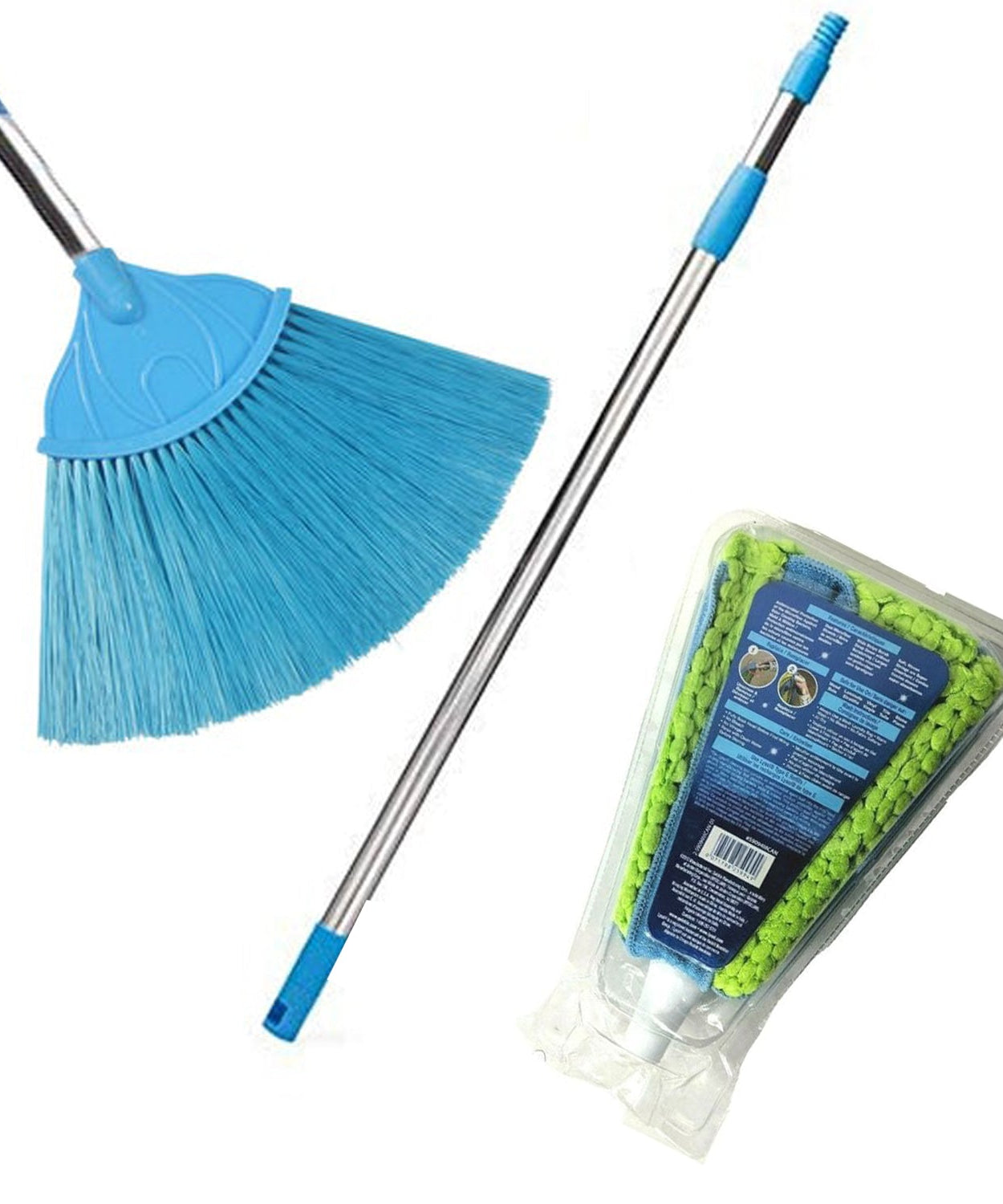 Ceiling broom fan designed for cleaning and dusting high surfaces and floors.