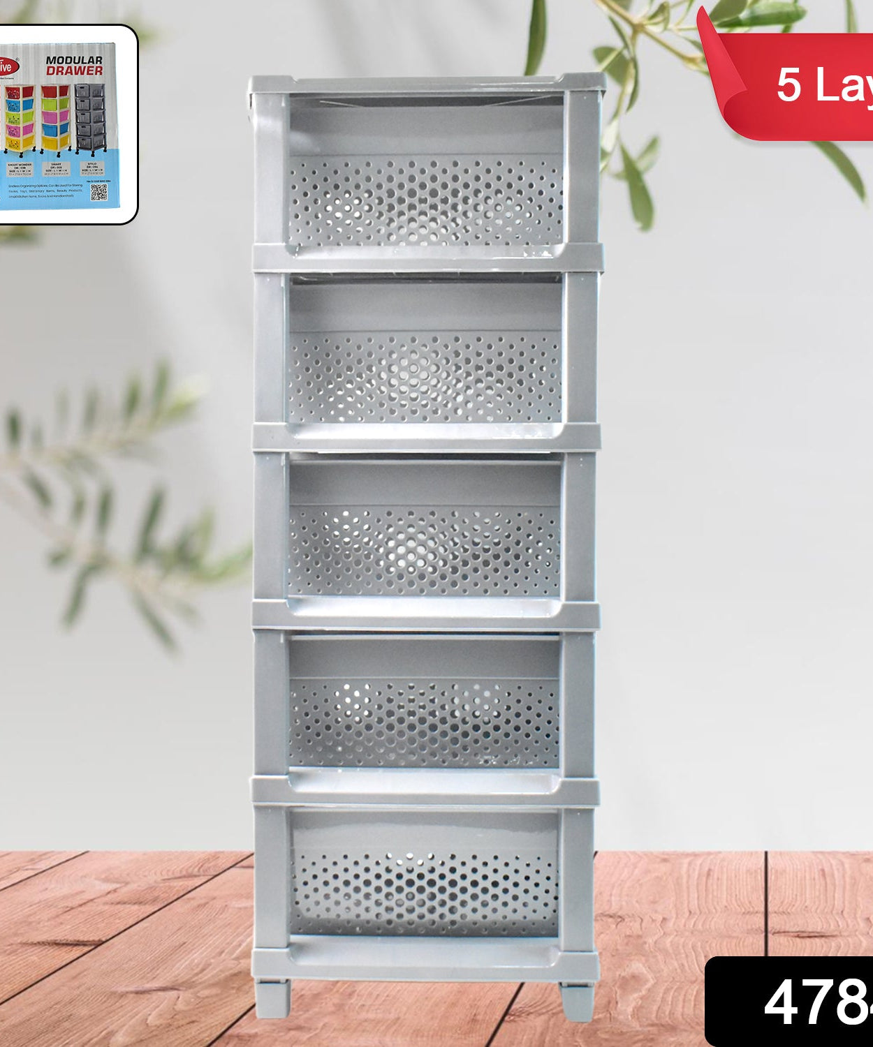 Multi-Purpose Anti-Slip 5 Layer Modular Drawer Storage System