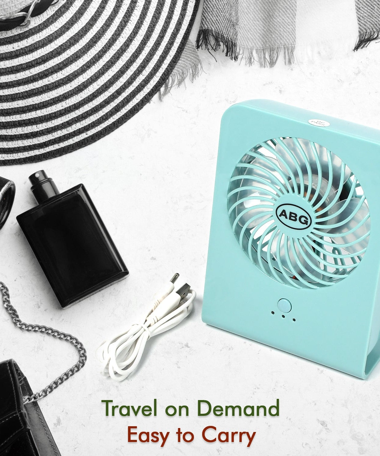 Portable Desk Fan – Big Table Fan with 3-Speed Settings for Office, School & Home (Battery Not Included)