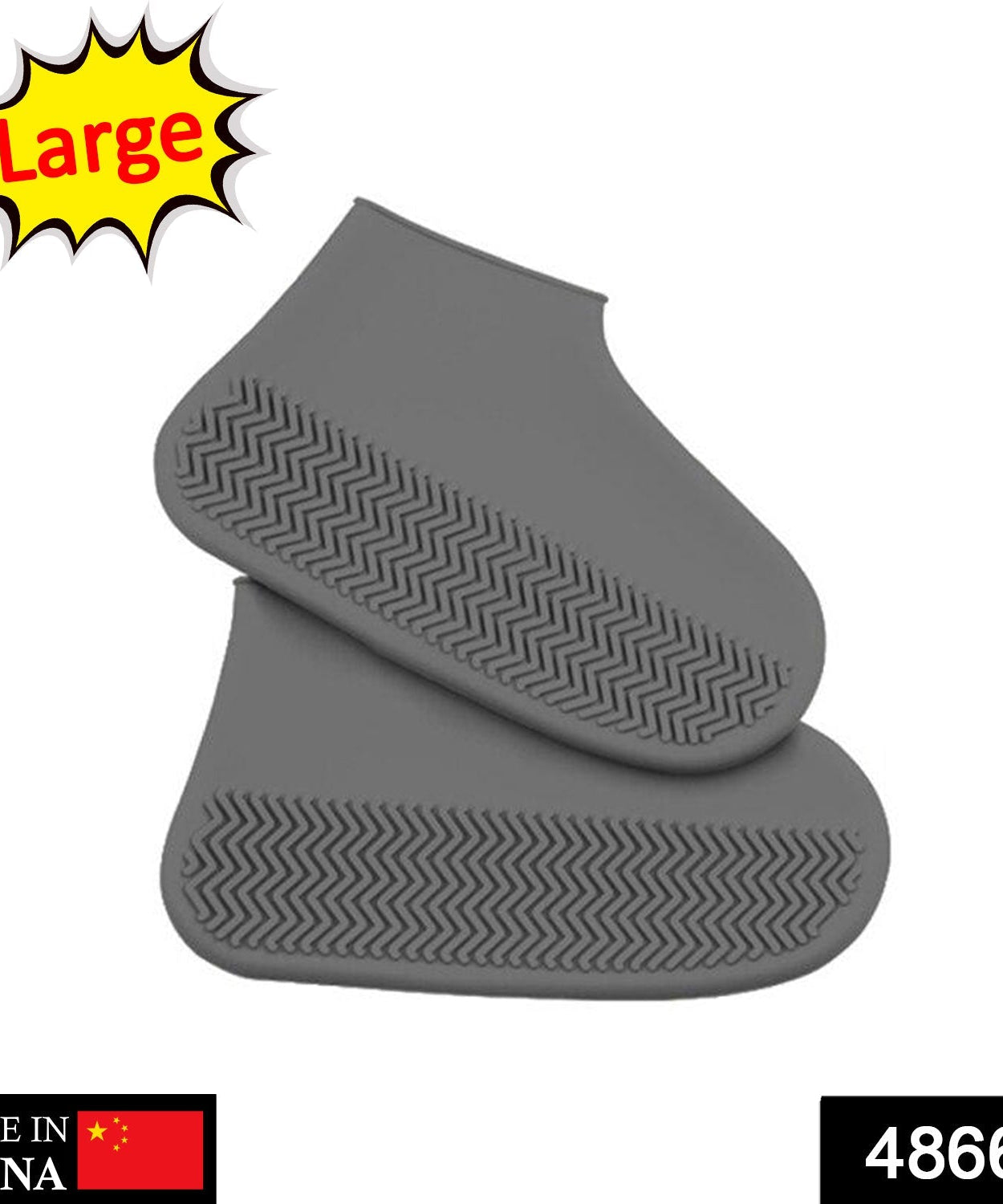 Blue foldable waterproof shoe cover