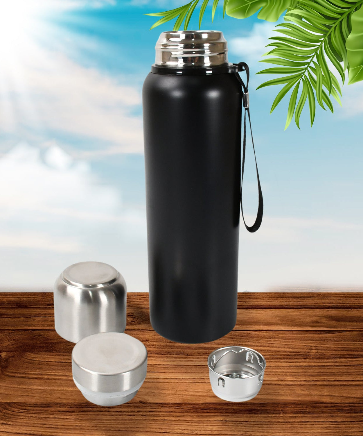 Stainless Steel Water Bottle, Fridge Water Bottle, Stainless Steel Water Bottle Leak Proof, Rust Proof, Cold & Hot Thermos steel Bottle| Leak Proof | Office Bottle | Gym | Home | Kitchen | Hiking | Trekking | Travel Bottle (800ML)