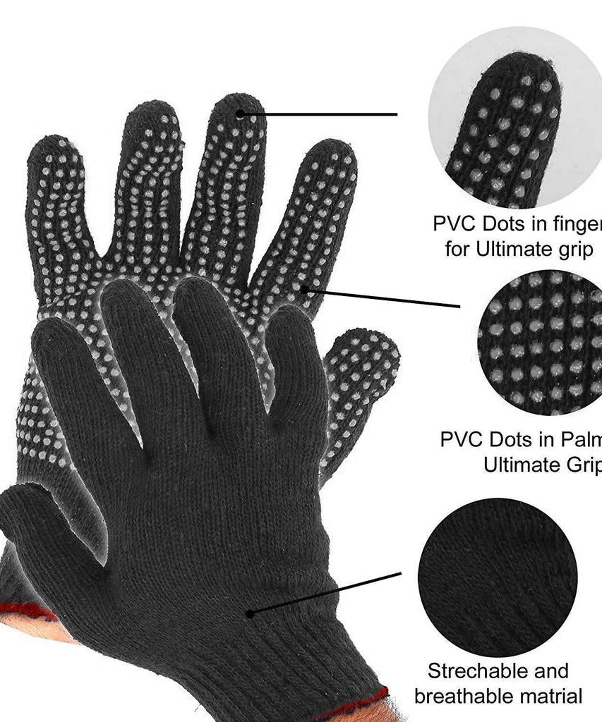 Cotton polyester gloves suitable for tough tasks.