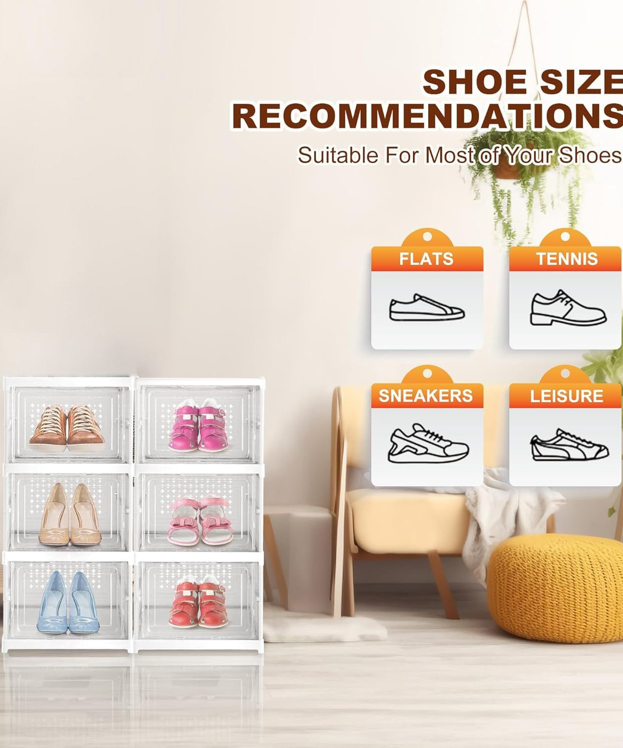 Stackable Multifunctional Storage, for Clothes Foldable Drawer Shelf Basket Utility Cart Rack Storage Organizer Cart for Kitchen, Pantry Closet, Bedroom, Bathroom, Laundry (3 Layer / 1 Pc)