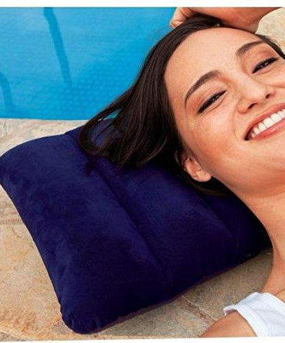 Velvet Travel Pillow (Blue)