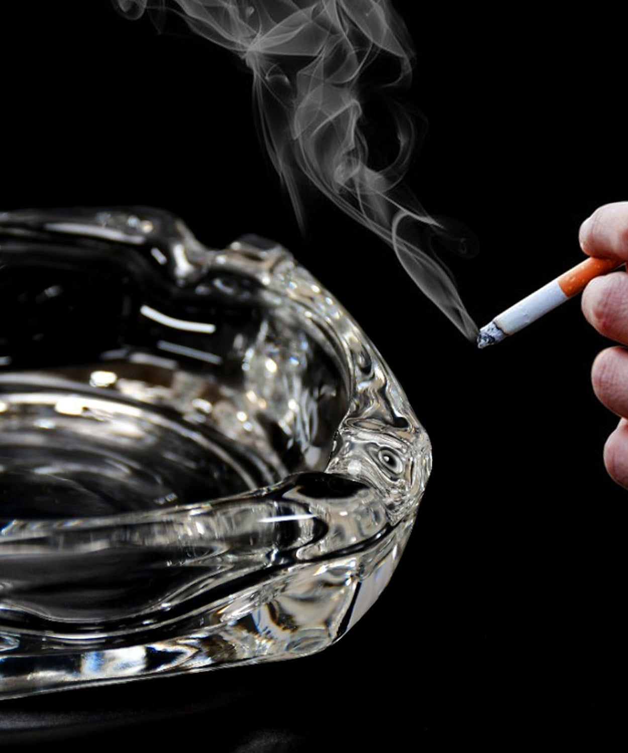 Crystal ashtray for home office