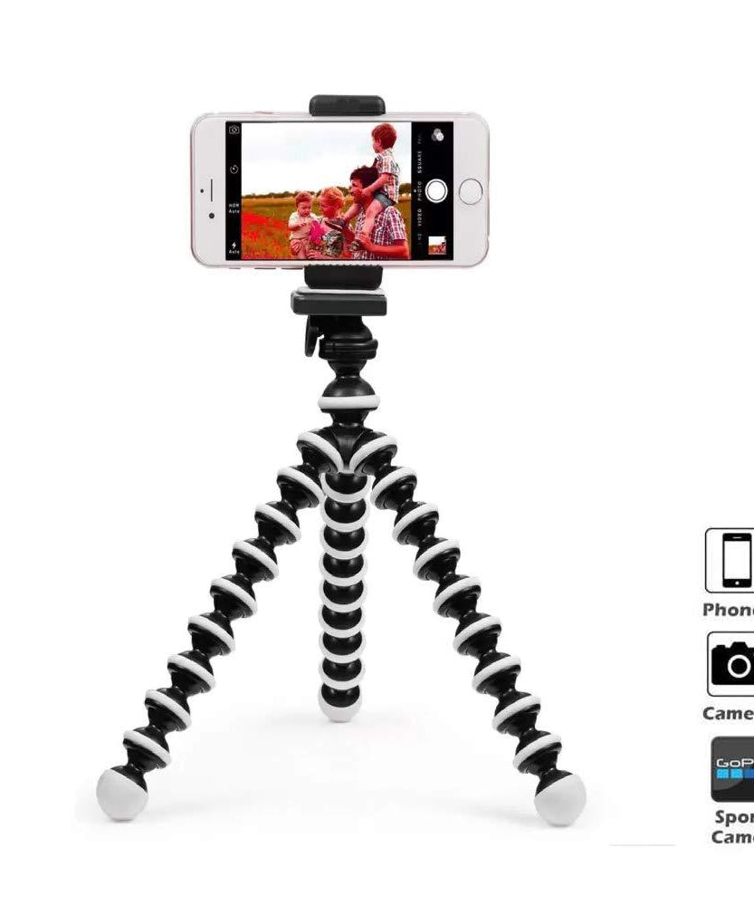 Flexible Gorilla tripod for cameras and phones.