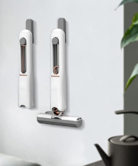 Portable Self-Squeeze Short Mop, Mini Hand Wash-Free Strong Absorbent Mop with 1 Cotton Head, Cleaning Sponge For Bathroom Kitchens Table