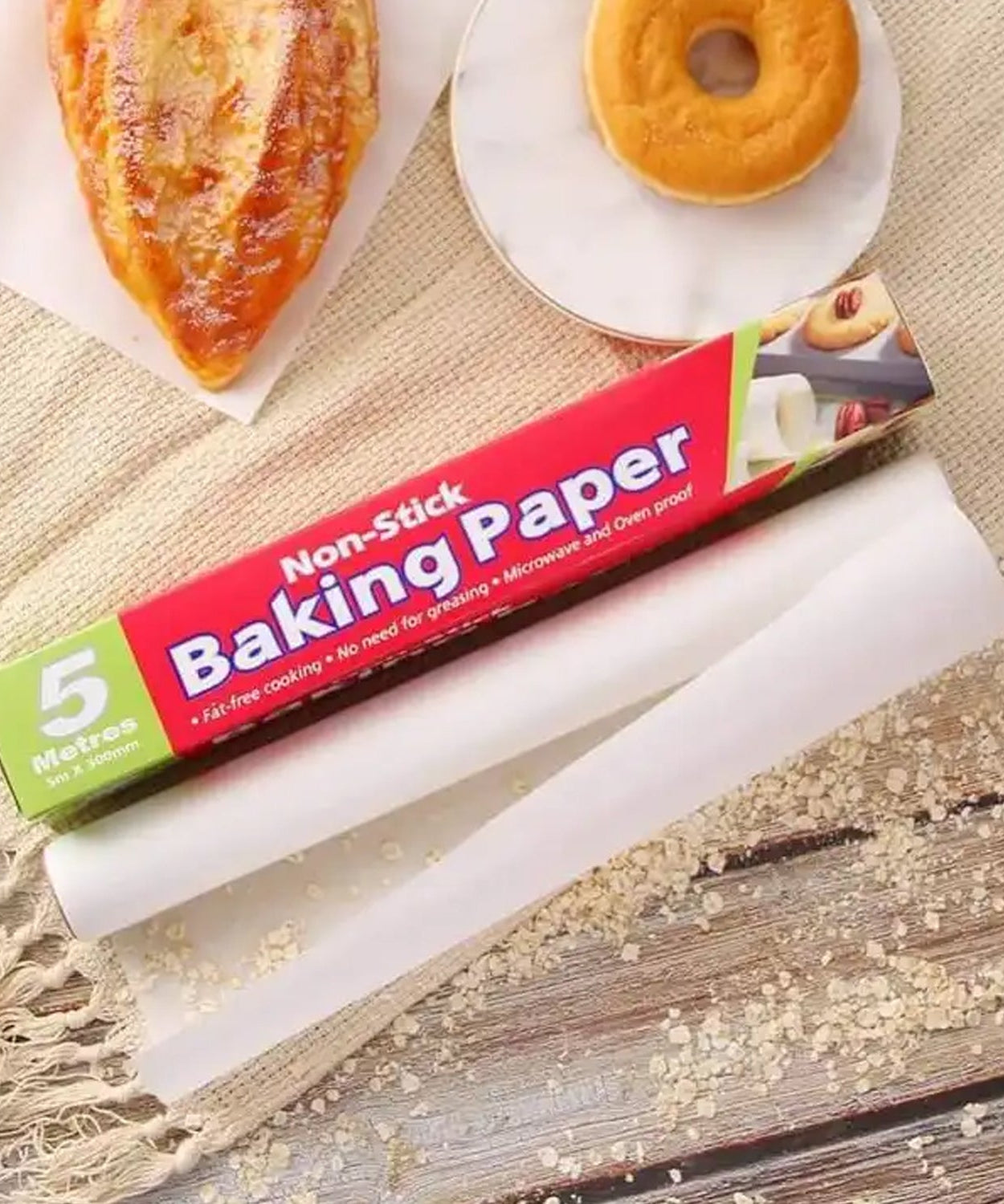 Non-Stick Parchment Paper: Easy Cleanup for Baking, Grilling & More (Microwave & Oven Safe / 5 MTR)