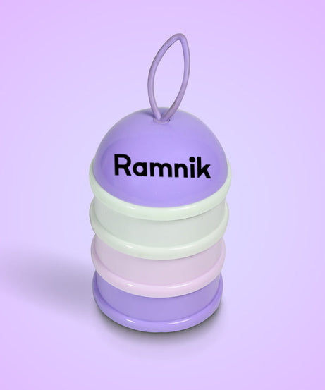 Customized 3 Layer Cute Portable Baby Food Milk Powder Storage Box Bottle Container Milk Powder Baby Food Container Bowl (Mix Color)