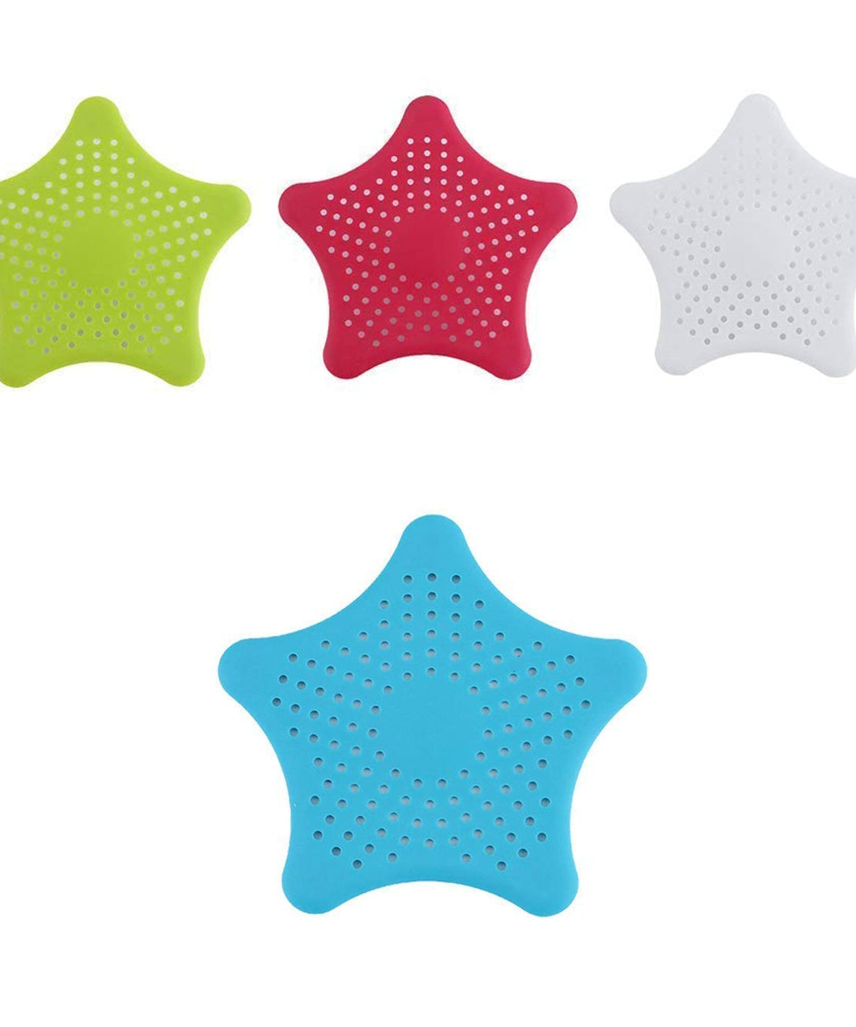 Star-shaped drain cover to catch hair and debris