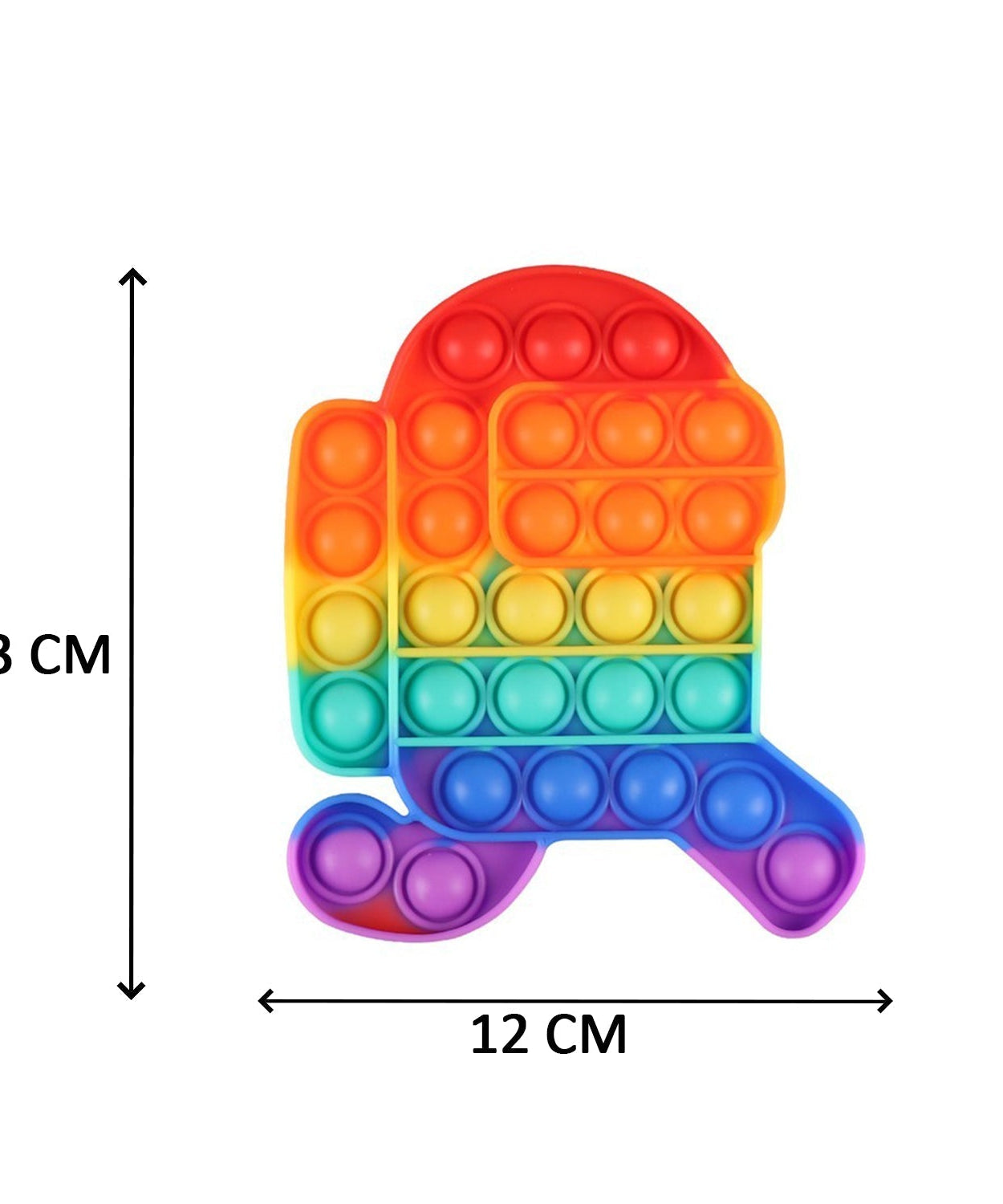 Among Us running fidget toy with bright colors.