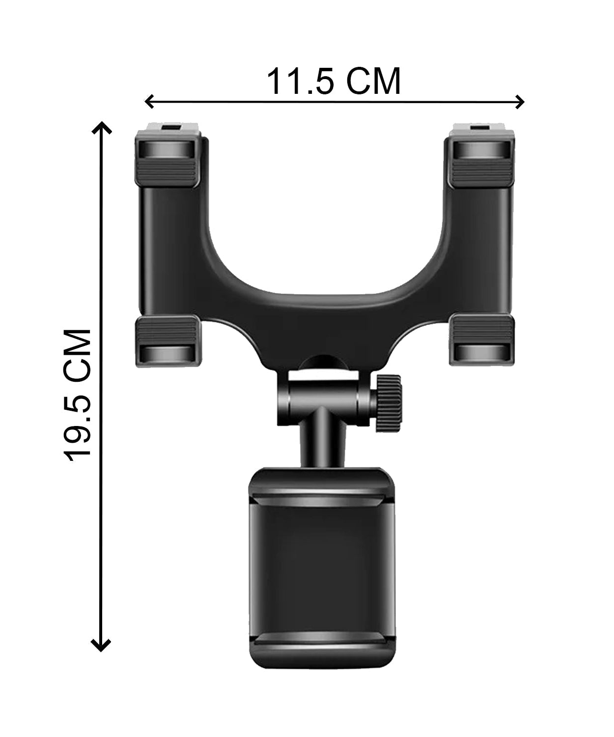 Mobile mount stand for vehicle rear view mirror, secure and adjustable