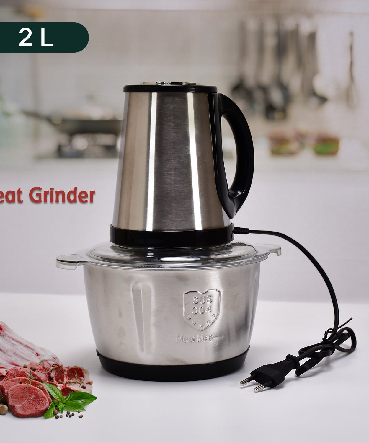 Meat grinder with accessories