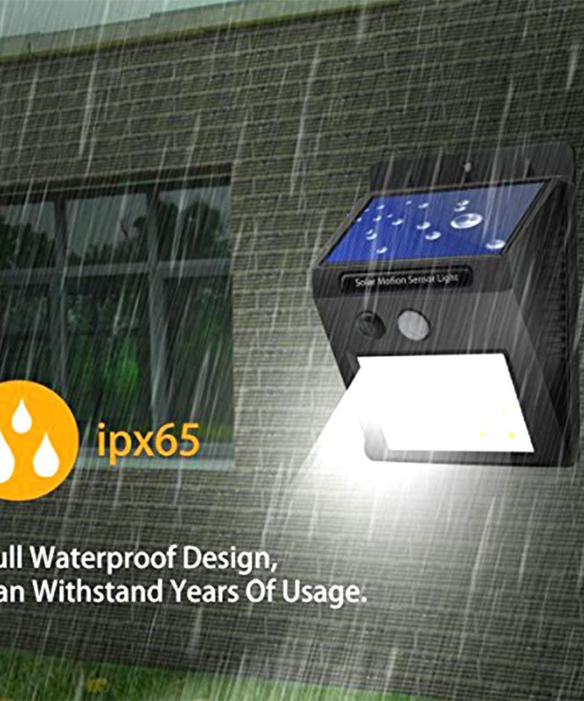 30-LED solar night light for garden and wall.