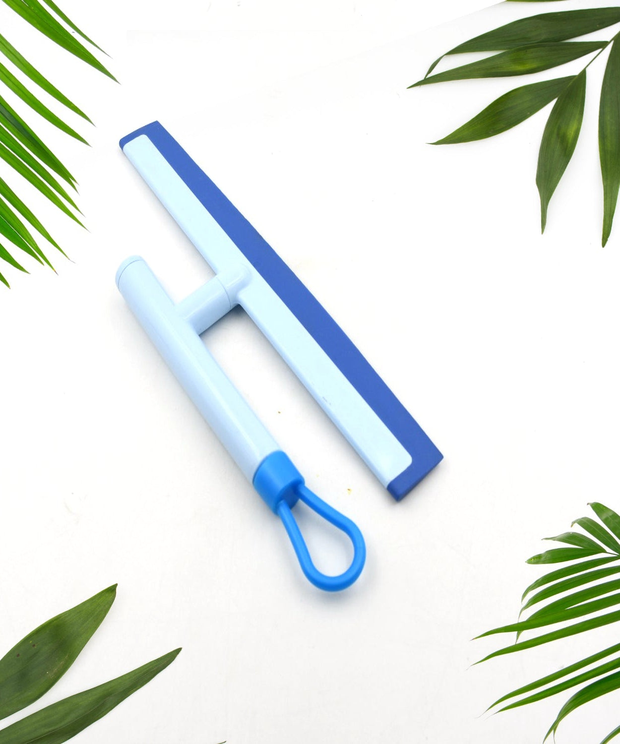 Window cleaner with soft rubber blade